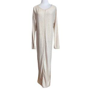 Free People Cream Long Sleeve Dress